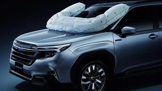 Subaru Forester external airbag designed for cyclists