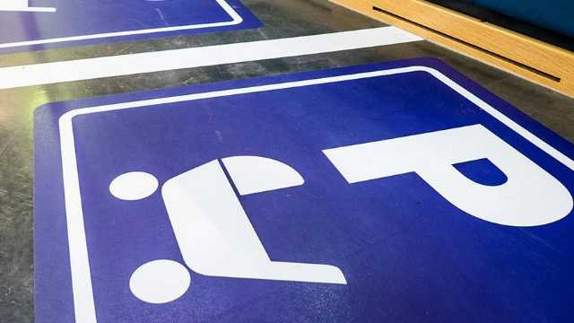 A 'parents with prams' parking space