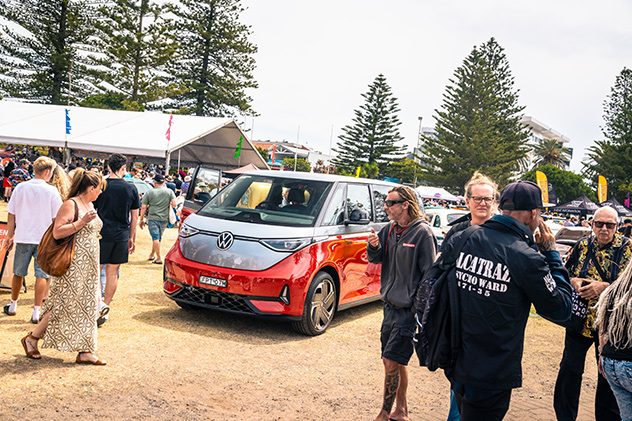 All-electric 2025 Volkswagen ID Buzz van at Chromefest 2025