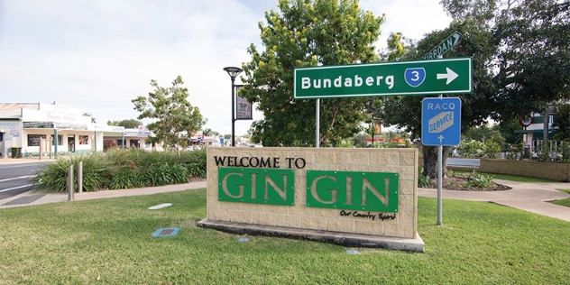 Town's welcome sign says 