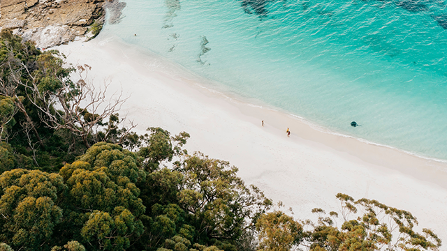 Ariel shot of Murrays Beach, Jervis bay