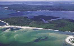 Aerial view of Myall Lakes