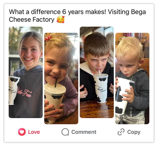 Kids at Bega Cheese Heritage Centre