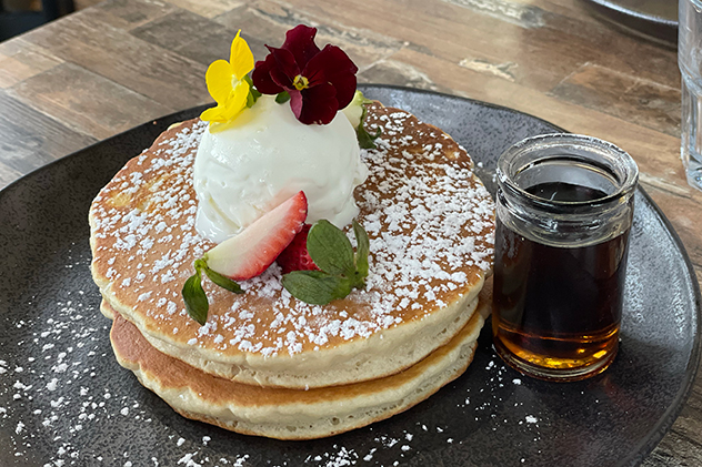 Pancakes at Churchill Island Cafe