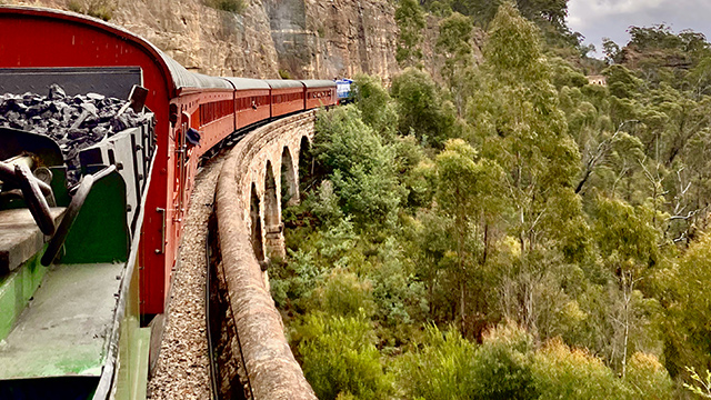 Zig Zag Railway steam locomotive Blue Mountains