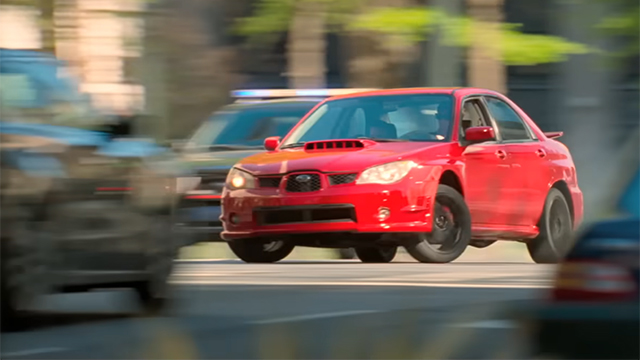 Baby Driver Subaru WRX STI car chase